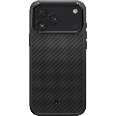 Spigen iPhone 17 Pro SPIGEN ENZO ARAMID пластмасов протектор за телефон Magsafe, карбонова шарка, ЧЕРЕН ACS09959 (ACS09959)