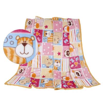 Bellatex Dětská deka ELLA 100x155 cm Patchwork Růžová,Modrá,Žlutá