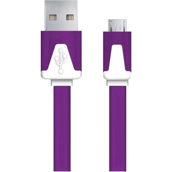 Esperanza EB183V - 5901299919927 Micro USB 2.0 A-B M/M, 1m, plochý, fialový