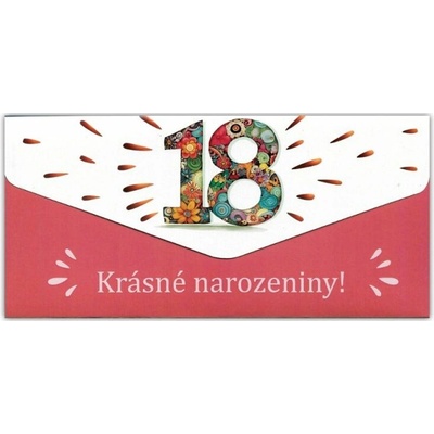 Obálka na peníze s přáním CDL 12, Všechno nejlepší ,,18,,