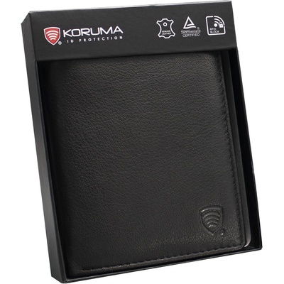 Pánská kožená peněženka s ochranou RFID BLOCK černá