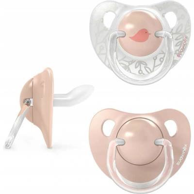 Suavinex dudlík anatomický silikon 2 ks Dreams růžová