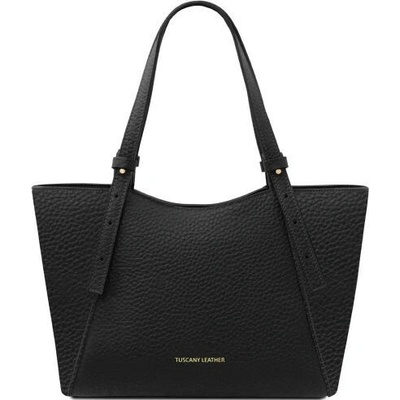 Tuscany Leather Kožená shopper kabelka Libra čierna 2580 1 2