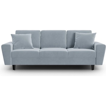 Cosmopolitan Design Светлосин кадифен разтегателен диван с място за съхранение 235 cm Kyoto - Cosmopolitan Design (COS_3SF_2_F1_KYOTO3)