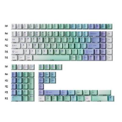 Капачки за механична клавиатура Keychron - PBT-116 Cloud and Snow, PBT, Cherry Profile (ZOWIE-MOUSE-S2-DWW-WHITE)