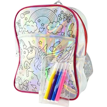 Robetoy Детска раница Unicorn с маркери за създаване на уникален дизайн