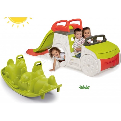Smoby set prolézačka Adventure Car a oboustranná houpačka Tuleň