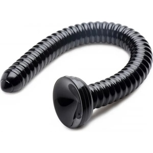 XR Brands Hosed Anal Snake Ribbed Hose 19 Inch Black