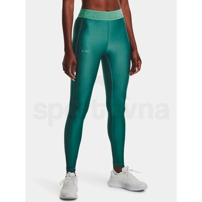 Under Armour Women's HeatGear Branded Waistband Leggings coastal teal/birdie green