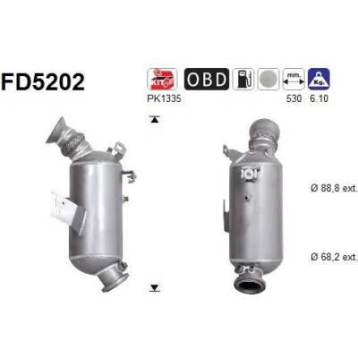 Filtr sazových částic, výfukový systém AS FD5202