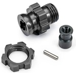 Traxxas главина на колелото къса 17mm с канали сива