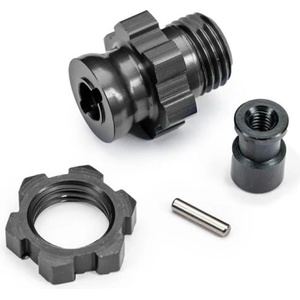 Traxxas главина на колелото къса 17mm с канали сива