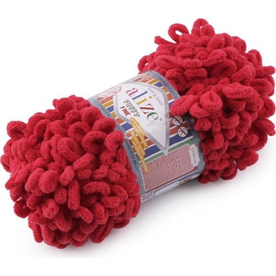 Pletací příze Alize Puffy Fine 100 g Varianta: 18 (56) červená, Balení: 1 ks 49961/121974/241224