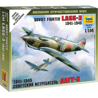 Zvezda Wargames WWII Soviet Fighter LaGG 3 Model Set lietadla 1:144 10 dielov