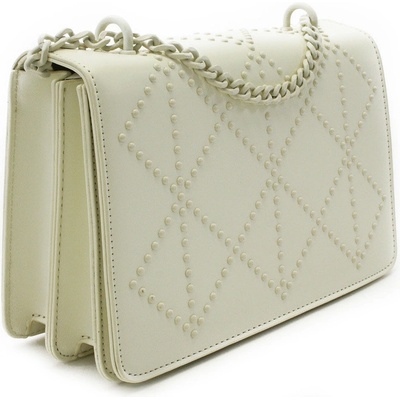 Smetanová dámská crossbody kabelka s ozdobnou klopnou Dobea