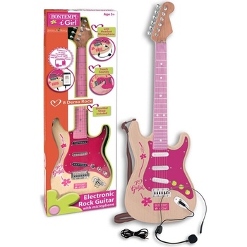 Bontempi Електрическа китара с презрамка и микрофон - 191353К