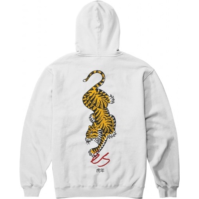éS TIGER BLOCK HOODIE White