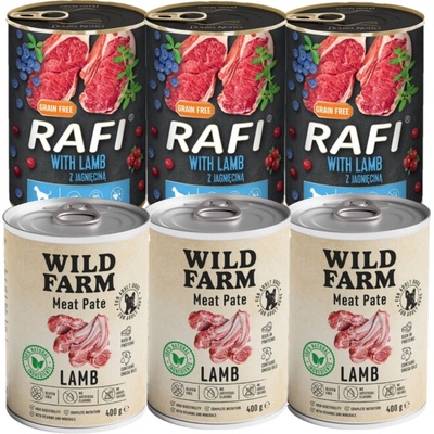 Wild Farm Pate Lamb 3 x 400 g Dolina Noteci Rafi s jehněčím masem 3 x 400 g