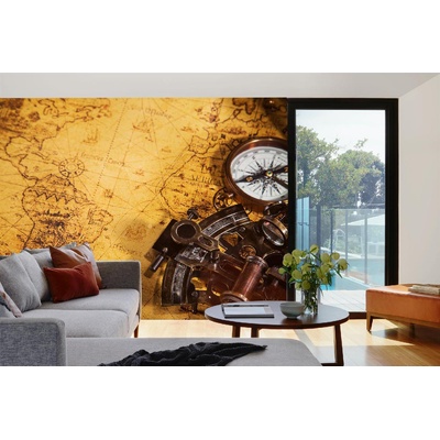 DIMEX ART Самозалепваща се флизелинова фототапета стара карта 375 x 250 см