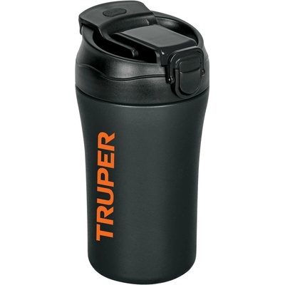 Truper Nerezová láhev TERMO 04 uzávěr s tlačítkem 400 ml černá