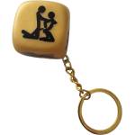  Парти ключодържател, зар със секс пози - Dice Poses Keychain Golden (D-241809)