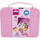 Plus-Plus Stavebnica veľký kovový ružový kufor 70 ks