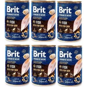 Brit Premium by Nature Риба с рибена кожа 6x400г
