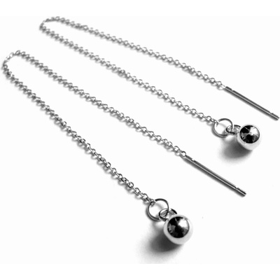 Steel Jewelry náušnice provlékací kuličky z chirurgické oceli NS140108