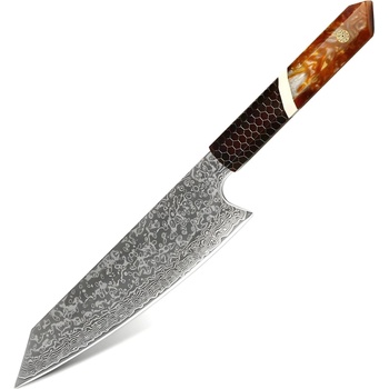 HARAHU Дамаски кухненски нож SH-37588 - Kiritsuke / Кафяв KP37588 (SH-37588)