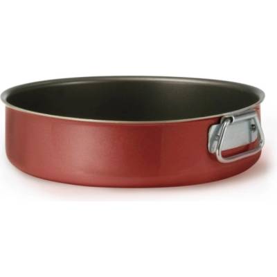 Accademia Mugnano Round Baking Tray AM Rubino, Non-stick, Two Handles, 24 cm, Red (RUTRTR24)