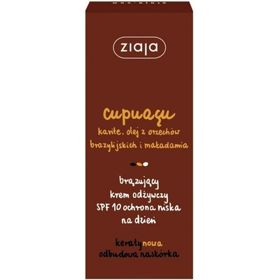 Ziaja Cupuacu Bronzing SPF 10 vyživující samoopalovací pleťový krém na den 50 ml