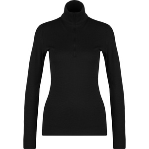 Icebreaker Дамско мериносово термобельо Icebreaker Women's 260 Tech L/S Half Zip Merino base layer - Black (115-2262-0113)