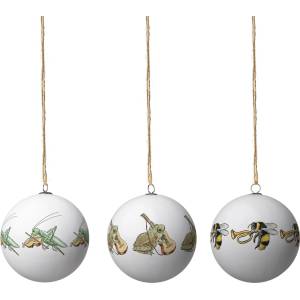 Design House Stockholm Elsa Beskow Frog Bumblebee Cricket коледни топки, 3 бр (2106-0117)