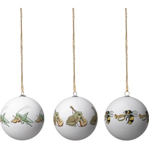 Design House Stockholm Elsa Beskow Frog Bumblebee Cricket коледни топки, 3 бр (2106-0117)