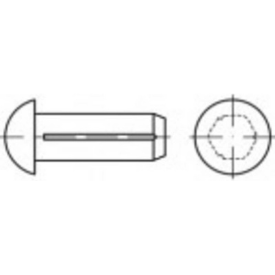 TOOLCRAFT TO-5438970 půlkulatý rýhovaný hřeb 3 mm ocel 5000 ks