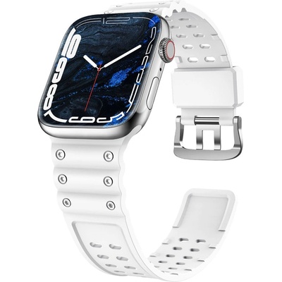 HQWear Каишка HQWear Strap Triple Protection за Apple Watch SE, 8, 7, 6, 5, 4, 3, 2, 1 (41, 40, 38 mm), бяла (9145576276150)