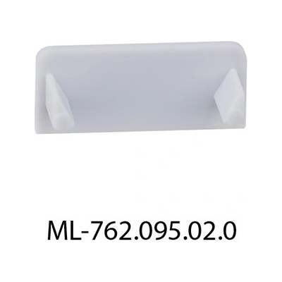 ML-762.095.02.0 Koncovka bez otvoru pro PE, stříbrná barva, 1ks