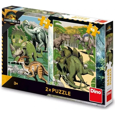 Dino - Puzzle 2v1 Jurassic World - 40 - 99 piese