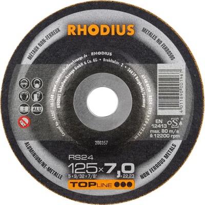 RHODIUS Brusný kotouč RS24 125 x 7,0 x 22,23 TOPline 200357