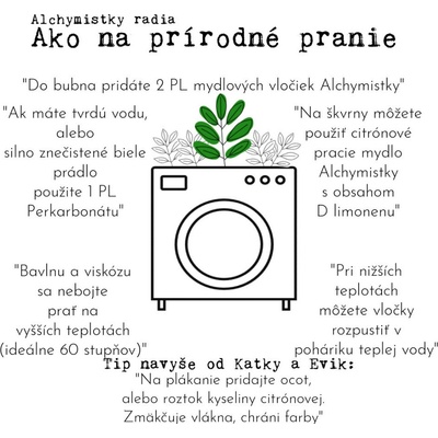 Alchymistky 100% kokosové mydlo na pranie pevné mäta prieporná 120 g