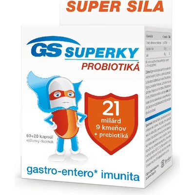 GS Superky probiotika 60+20 kapsúl