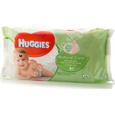 Huggies Natural Care čistiace utierky s Aloe Vera 56 ks
