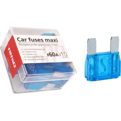 AMIO autopojistky MAXI pouzdro 10ks 60A