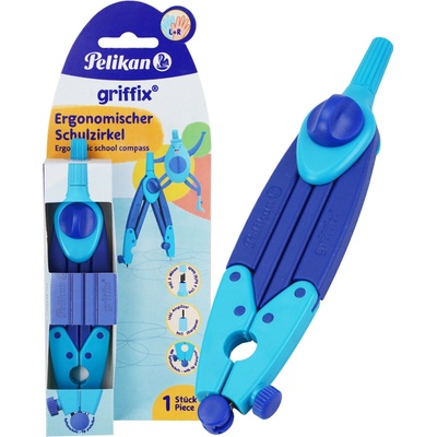 Pelikan Kružidlo Griffix + náhradné tuhy modré