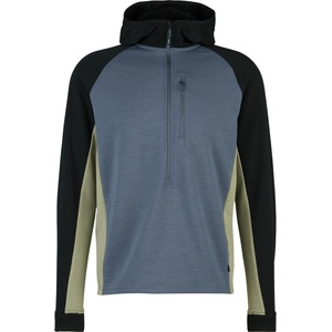 Stoic Мъжки вълнен пуловер Stoic MerinoWaffleFleece320 NorrdalSt. 3/4 Zip Hoody Merino hoodie - Black / Multi - размер 3XL (005-6576-0216)