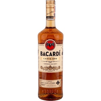 Bacardi Carta Oro 37,5% 1 l (čistá fľaša)