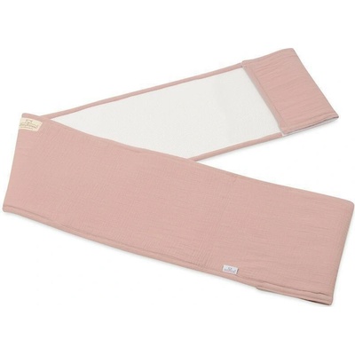 BABYMATEX Mušelínový mantinel do postieľky Bump Air Ružový