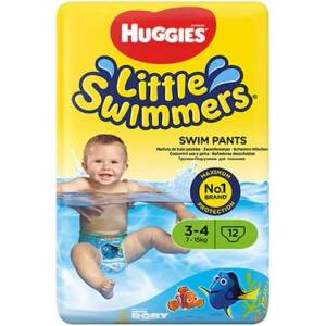 Huggies Бебешки пелени гащички за плуване Huggies - Little Swimmers 3-4, 12 броя (7552)