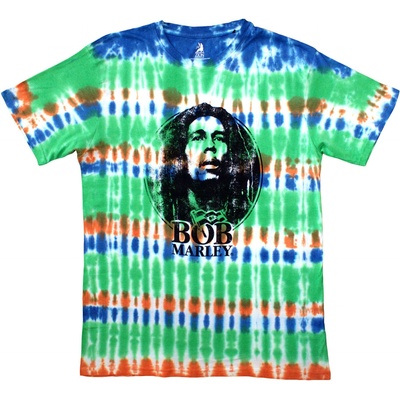Bob Marley Black & White Logo (Wash Collection) Dip-Dye on White L Риза (BMATS33MDD03)