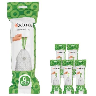 Торба за кош Brabantia - PerfectFit NewIcon/Touch, размер G, 23 - 30 l, 120 броя (1005571)